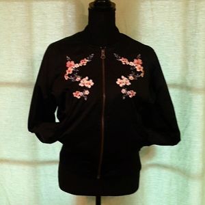 American Eagle embroidered bomber jacket XS